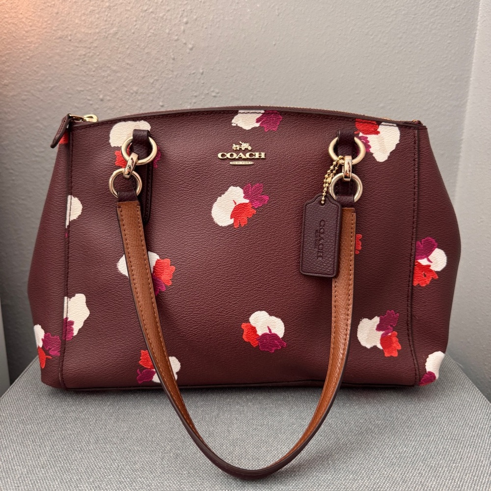 Coach Mini Christie Carryall Bag Floral Print